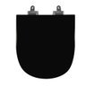 Assento Sanitário Poliéster para Louça Riviera (celite) Slow Close Cromado (reb. Oculto) Preto - 1