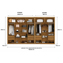 Ver imagem 5 de Closet Modulado 8 Gavetas MDF Freijó Amoudi Móveis