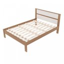 Ver mais imagens de Conjunto Cama Casal com 2 Mesas de Cabeceira Marrom/Branco/Amêndoa