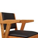 Ver imagem 4 de Kit 4 Poltronas Decorativas Floripa Madeira Maciça Estofada Preto/Marrom