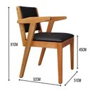 Ver imagem 5 de Kit 4 Poltronas Decorativas Floripa Madeira Maciça Estofada Preto/Marrom