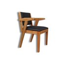 Ver imagem 3 de Kit 4 Poltronas Decorativas Floripa Madeira Maciça Estofada Preto/Marrom