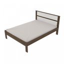 Ver imagem 6 de Conjunto Cama Casal com 2 Mesas de Cabeceira Marrom Branco/Nogal