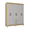 Guarda Roupa Casal com 6 Portas e 2 Gavetas Atenas Poquema - 2