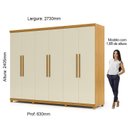 Ver imagem 6 de Guarda-Roupa Casal 6 Portas Absolut New 100% MDF Marrom/Marrome/Off White