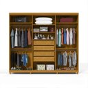 Ver imagem 3 de Guarda-Roupa Casal 6 Portas Absolut New 100% MDF Marrom/Marrome/Off White