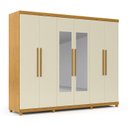 Ver imagem 3 de Guarda-roupa Casal 6 Portas com Espelho com Pés Absolut New 100% Mdf