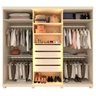 Guarda-roupas Casal 6 Portas com Pés e Led Absolut New Reflecta 100% Mdf - 2