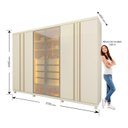 Ver imagem 5 de Guarda-Roupas Casal 6 Portas com Pés e LED Absolut New Reflecta 100% MDF Off White