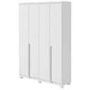 Ver imagem 1 de Guarda-roupa Casal 4 Portas 2 Gavetas com Pés Alonzo New Lopas - Branco