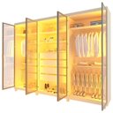 Ver mais imagens de Guarda-Roupas Casal 6 Portas Reflecta com Pés e LED Absolut New Reflecta 100% MDF Off White