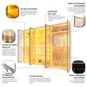 Ver imagem 7 de Guarda-roupas Casal 6 Portas Reflecta com Pés e Led Absolut New Reflecta 100% Mdf