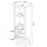 Adega Bar para Sala de Estar Decorativa Ad5000 Mdp Rustico - 2