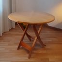 Ver imagem 2 de Mesa Redonda Dobrável Alagoas Sala de Jantar e Área Exterior Marrom/Madeira