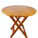 Ver imagem 1 de Mesa Redonda Dobrável Alagoas Sala de Jantar e Área Exterior Marrom/Madeira