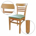 Ver imagem 5 de Cadeira Madeira Maciça para Sala de Jantar Paulistana Verde/Mel/Musgo