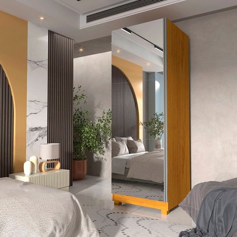 Sapateira 1 Porta Espelhada Gold 100% Mdf