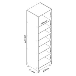 Sapateira 1 Porta Espelhada Gold 100% Mdf - 4