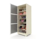 Ver imagem 7 de Sapateira 1 Porta Espelhada Gold 100% MDF Branco/Off White