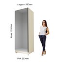 Ver imagem 5 de Sapateira 1 Porta Espelhada Gold 100% MDF Branco/Off White