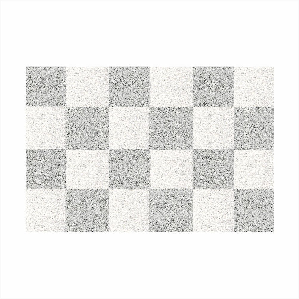 Tapete Capacho Vinil Tabuleiro de Xadrez Decorativo 60x40cm.:preto - 4