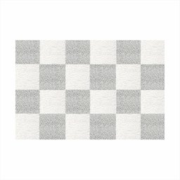 Tapete Capacho Vinil Tabuleiro de Xadrez Decorativo 60x40cm.:preto - 4