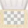 Tapete Capacho Vinil Tabuleiro de Xadrez Decorativo 60x40cm.:preto - 3