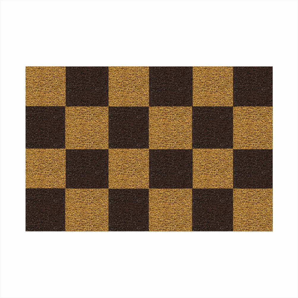 Tapete Capacho Vinil Tabuleiro de Xadrez Decorativo 60x40cm.:preto - 8