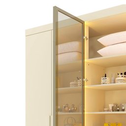 Guarda-roupa Casal 6 Portas com Pés com Led Imperatriz Reflecta 100% Mdf - 10