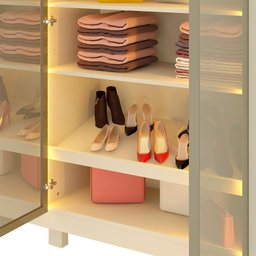 Guarda-roupa Casal 6 Portas com Pés com Led Imperatriz Reflecta 100% Mdf - 11