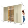 Guarda-roupa Casal 6 Portas com Pés com Led Imperatriz Reflecta 100% Mdf - 5