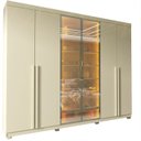 Ver imagem 4 de Guarda-roupa Casal 6 Portas com Pés com Led Imperatriz Reflecta 100% Mdf
