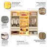 Guarda-roupa Casal 6 Portas com Pés com Led Imperatriz Reflecta 100% Mdf - 7