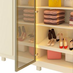 Guarda-roupa Casal 6 Portas com Pés com Led Imperatriz Reflecta 100% Mdf - 5