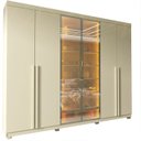 Ver imagem 3 de Guarda-Roupa Casal 6 Portas com Pés com LED Imperatriz Reflecta 100% MDF Yescasa Off White