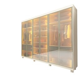 Guarda-roupa Casal 6 Portas, com 6 Portas Reflecta com Pés com Led Imperatriz 100% Mdf - 3