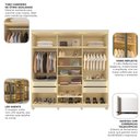 Ver mais imagens de Guarda-Roupa Casal 6 Portas, com 6 Portas Reflecta com Pés com LED Imperatriz 100% MDF Yescasa Off White