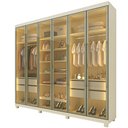 Ver imagem 3 de Guarda-Roupa Casal 6 Portas, com 6 Portas Reflecta com Pés com LED Imperatriz 100% MDF Yescasa Off White