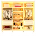 Ver imagem 2 de Guarda-roupa Casal 6 Portas Reflecta com Pés e Led Imperatriz 100% Mdf