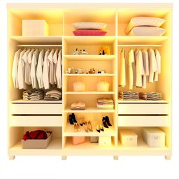 Guarda-roupa Casal 6 Portas, com 6 Portas Reflecta com Pés com Led Imperatriz 100% Mdf - 2