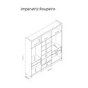 Ver imagem 5 de Guarda-roupa Casal 6 Portas, com 6 Portas Reflecta com Pés com Led Imperatriz 100% MDF Yescasa