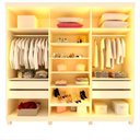 Ver imagem 2 de Guarda-roupa Casal 6 Portas Reflecta com Pés e Led Imperatriz 100% Mdf