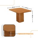 Ver imagem 4 de Mesa de Jantar Eloise 90cm Tampo Mdf Laminado 4 Cadeiras Moderna Linho Capuccino Tork Naturale