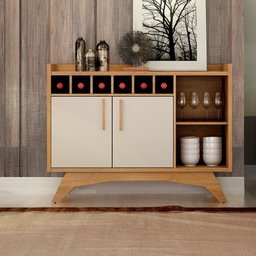 Balcão Buffet Aparador Clara Valdemóveis: Cinamomo/Off - 1