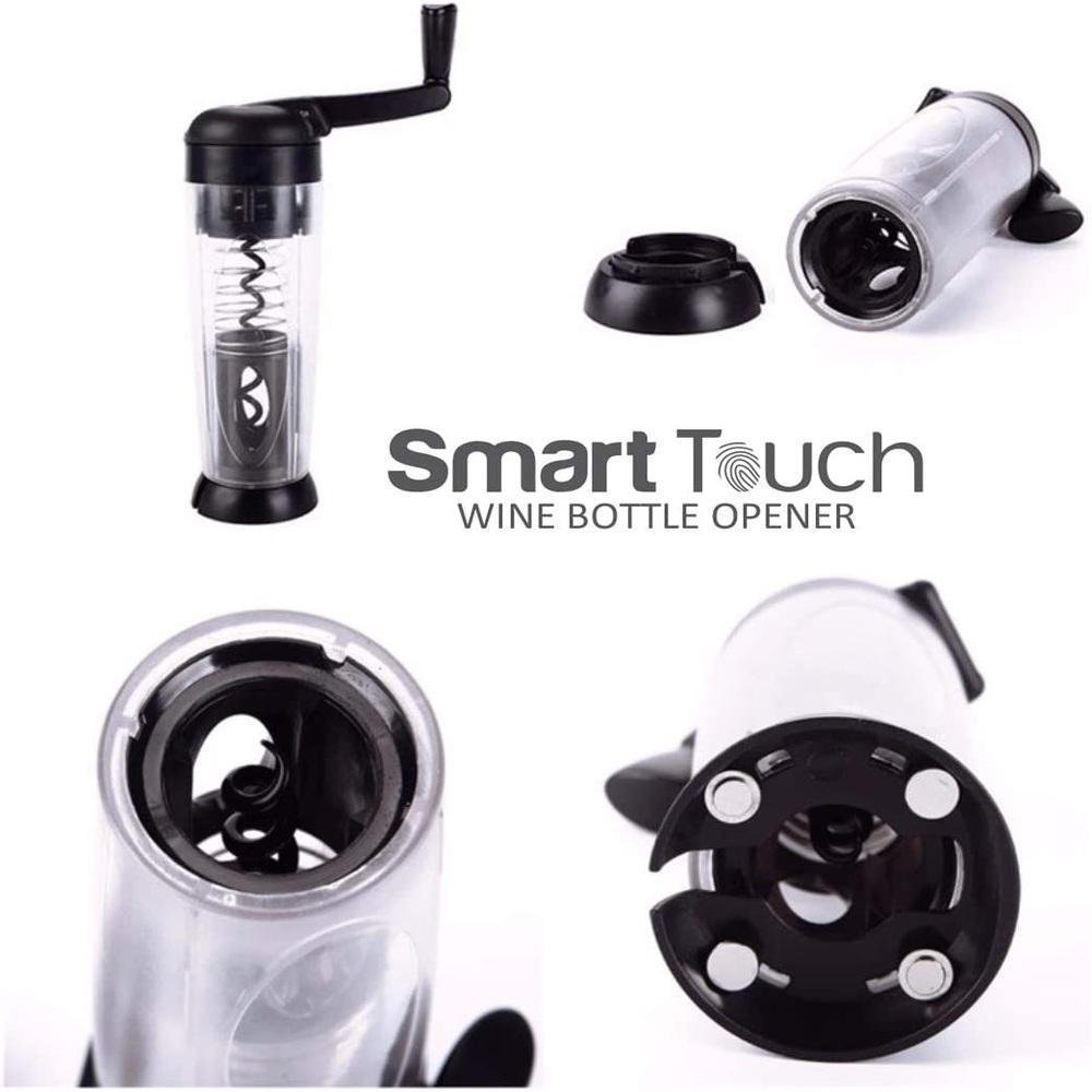 ABRIDOR AUTOMATICO DE VINHO GARRAFA SACA ROLHAS COM CORTA LACRE MANUAL - 6