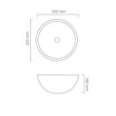 Ver imagem 4 de Cuba de Apoio para Banheiro/lavabo Cerâmica Redonda 32 Cm Manplex