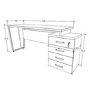 Ver imagem 2 de Mesa Industrial Executiva Gav 1,50m a 1,72m Nog Pés Metal F5
