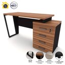 Ver imagem 3 de Mesa Industrial Executiva Gav 1,50m a 1,72m Nog Pés Metal F5