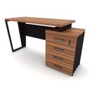 Ver imagem 4 de Mesa Industrial Executiva Gav 1,50m a 1,72m Nog Pés Metal F5