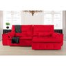 Sofá Fusion 3.00m Elétrico com Usb e Vibro Massagem - Vermelho - 2
